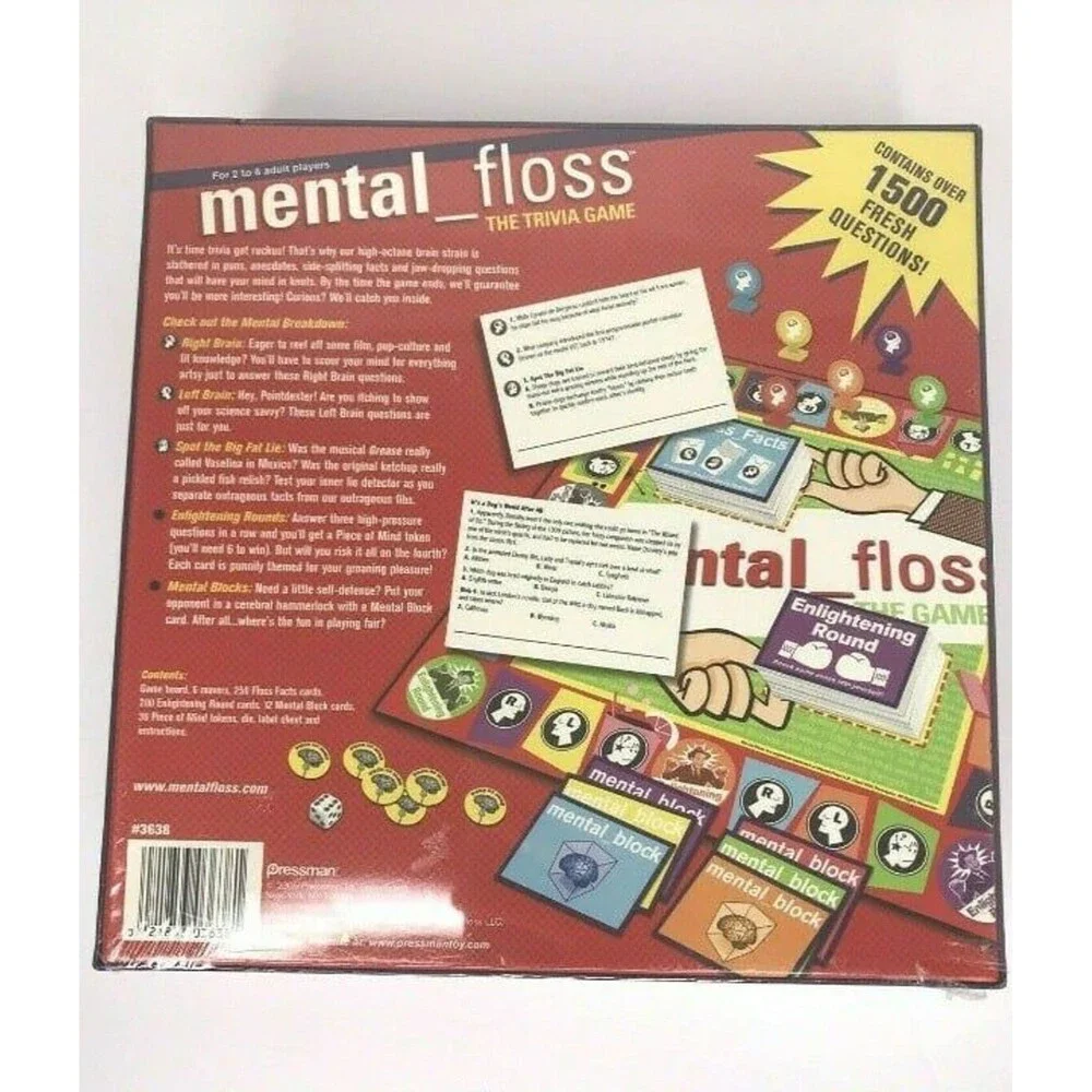 Pressman Mental Floss The Trivia Game NEW SEALED
